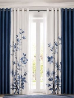 Dual-Tone Grommet Curtain Set